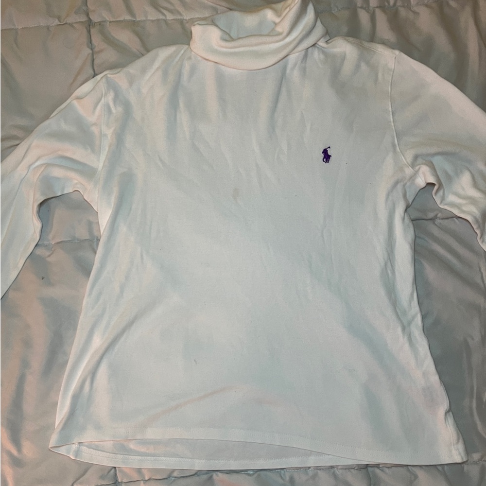 Ralph Lauren White Long Sleeve Turtleneck